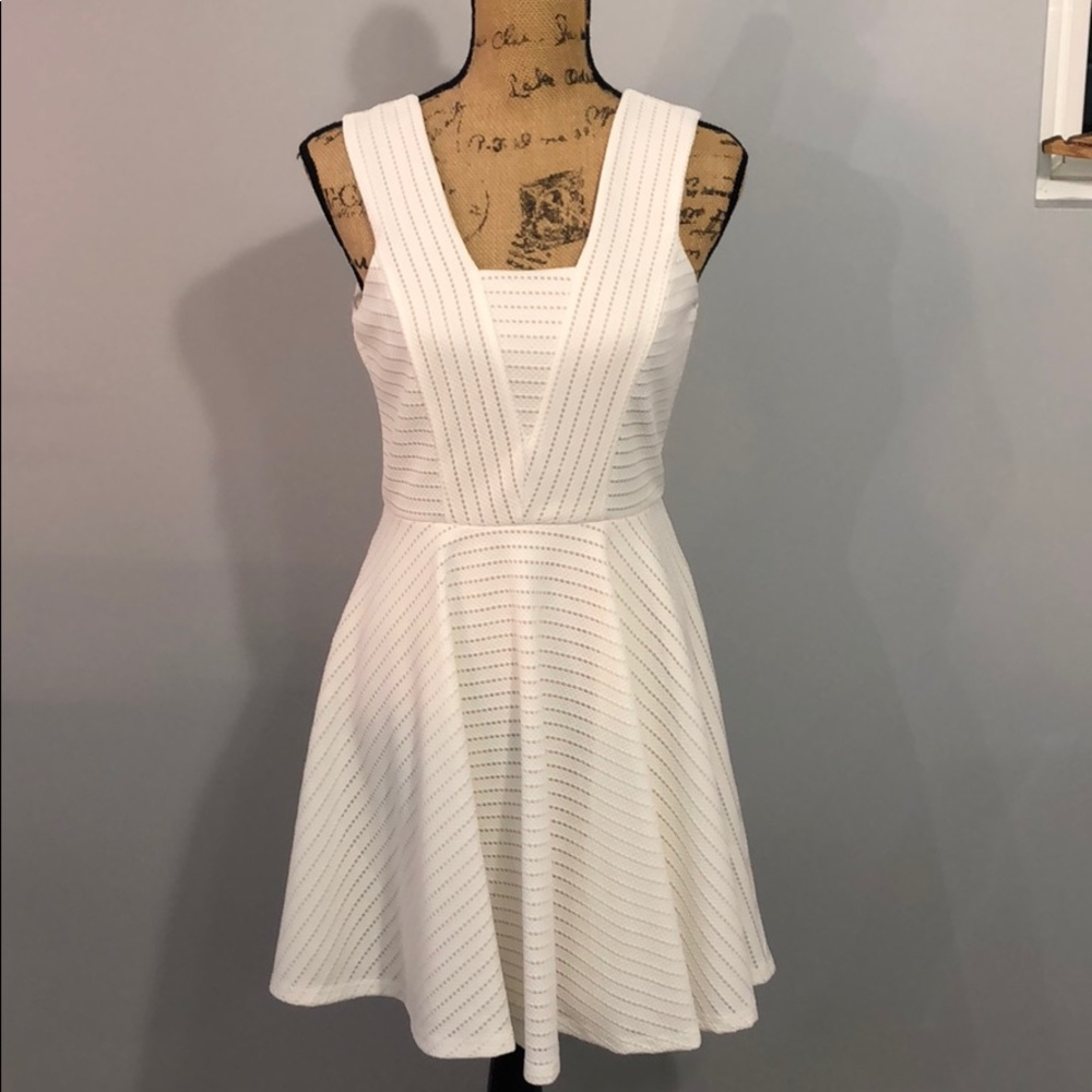 NWT Alya White & Cream Fit & Flare Dress sz Small